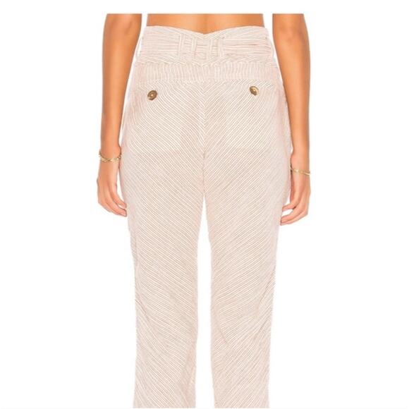 Free People Rumors Harem High Waist Belted Tie at Waist Pants Boho Cotton Mauve - Picture 6 of 13